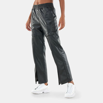 adidas Originals Women's Always Original Faux Leather Track Pants Black