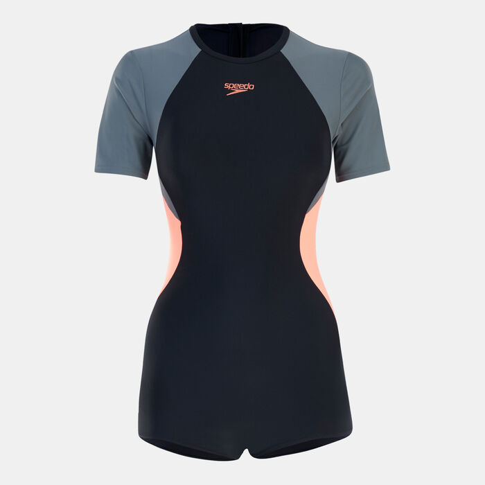 Speedo Women's Colourblock One Piece Swimsuit Black image number 0