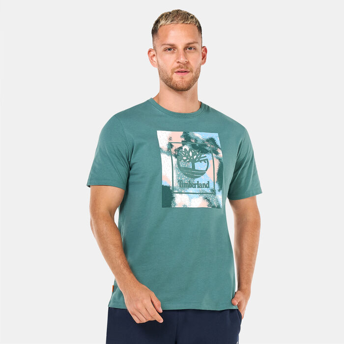 Timberland Men's Seasonal Stack Logo T-Shirt Green Timberland Men's Seasonal Stack Logo T-Shirt Green image number 0