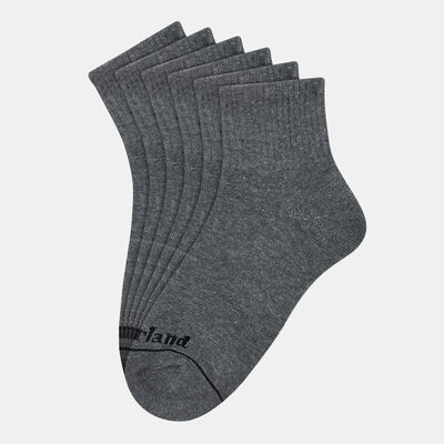 Timberland Core Quarter Crew Socks (3 Pack) Grey