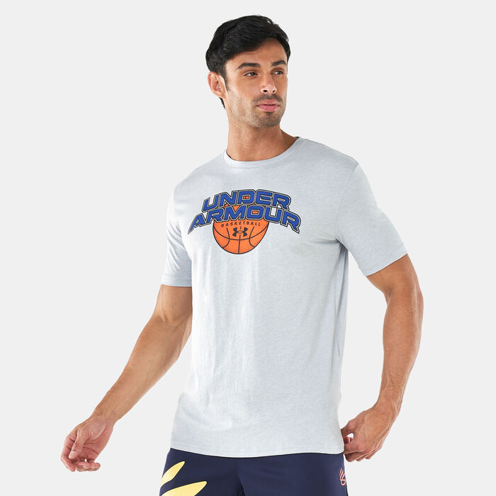 Under Armour Men's B-Ball Branded Wordmark T-Shirt Grey image number 0