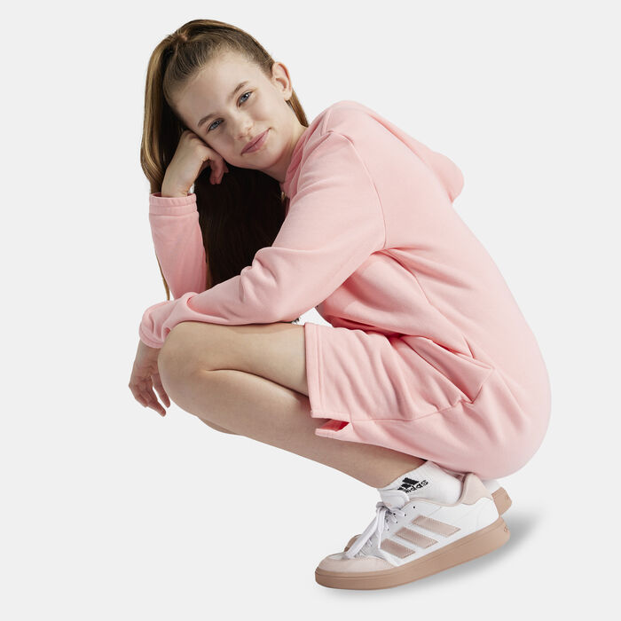 adidas Kids' Brand Love Hooded Dress Pink image number 2