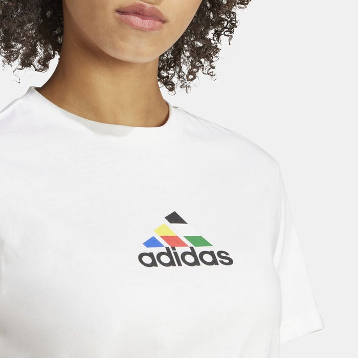 adidas Women's House of Tiro Nations Graphic T-Shirt White adidas Women's House of Tiro Nations Graphic T-Shirt White image number 3