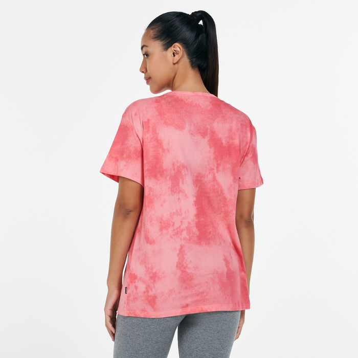 Converse Women's Wash Effect T-Shirt Pink Converse Women's Wash Effect T-Shirt Pink image number 1