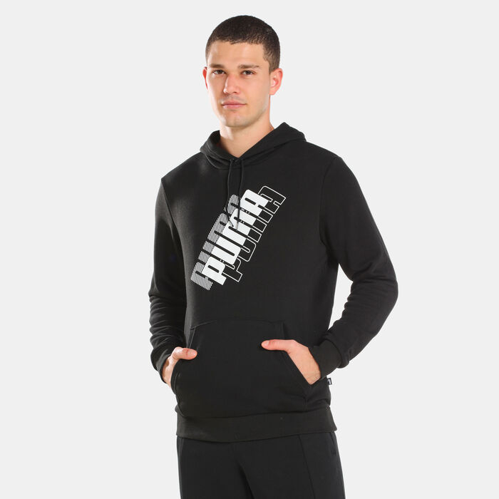 PUMA Men's Power Logo Hoodie Black image number 0