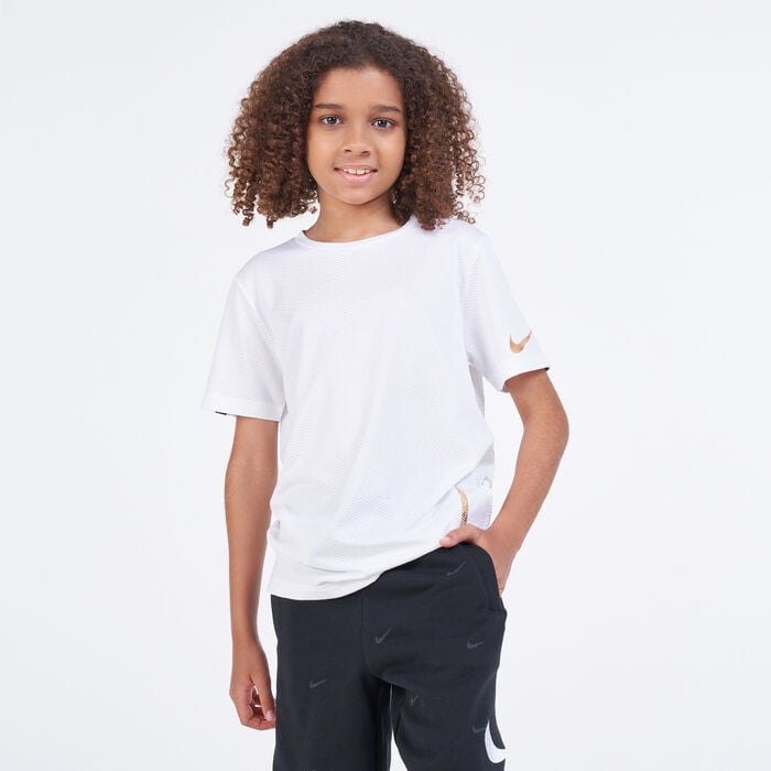 Nike Kids' Instacool Training T-Shirt White Nike Kids' Instacool Training T-Shirt White image number 0