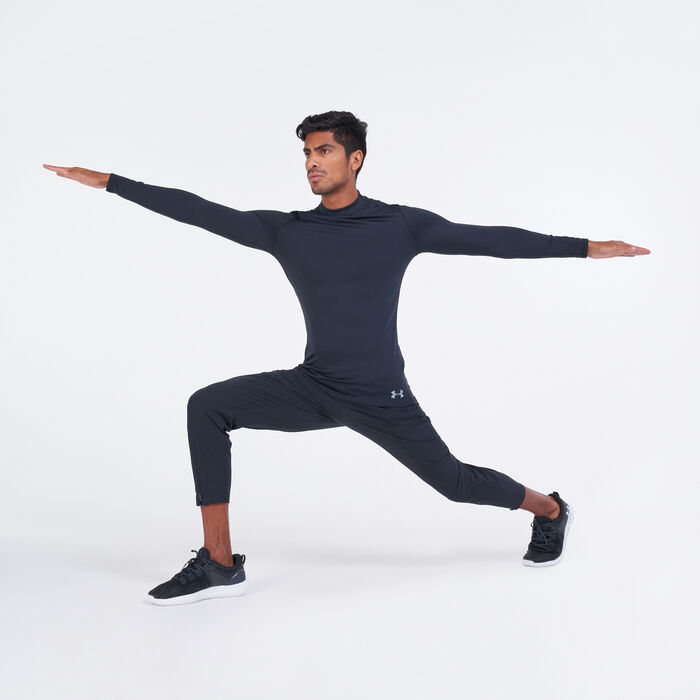 Under Armour Men's ColdGear® Armour Fitted Mock Baselayer T-Shirt Black Under Armour Men's ColdGear® Armour Fitted Mock Baselayer T-Shirt Black image number 2