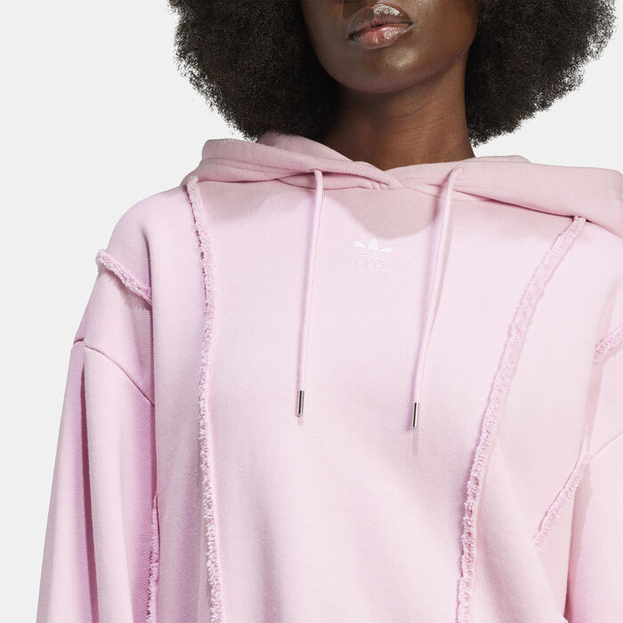 adidas Originals Women's Distressed Hoodie Pink image number 3