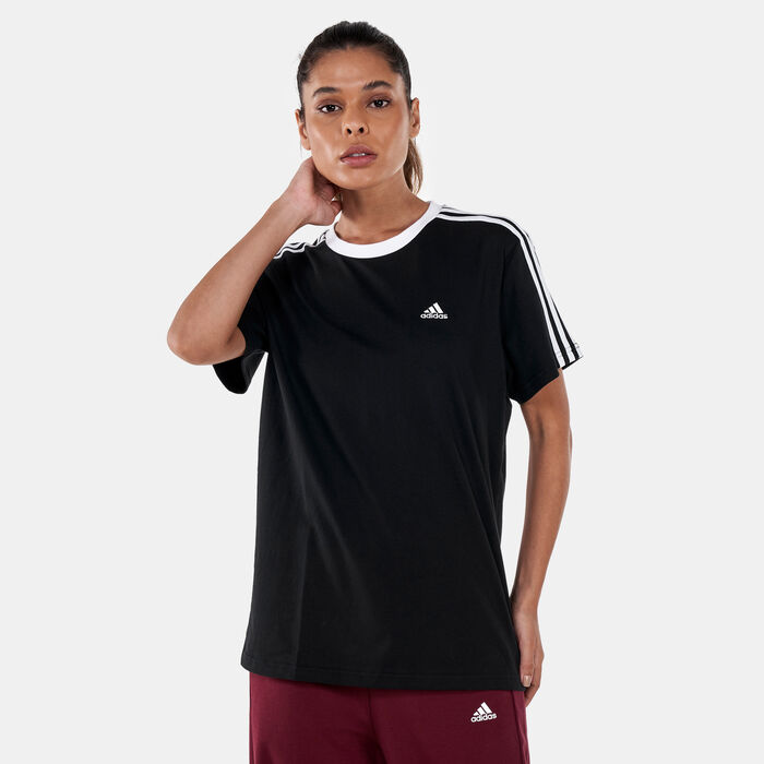 adidas Women's Essentials 3-Stripes T-Shirt Black adidas Women's Essentials 3-Stripes T-Shirt Black image number 0