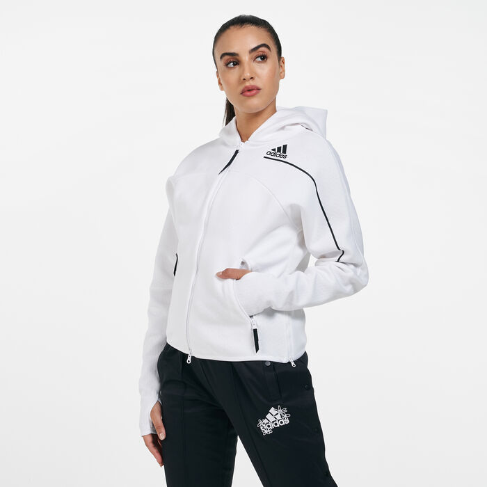 adidas Women's Z.N.E. Hoodie White image number 0