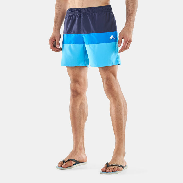adidas Men's Short-Length Colourblock Swimming Shorts Blue adidas Men's Short-Length Colourblock Swimming Shorts Blue image number 0