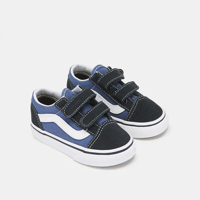 Vans Kids' Old Skool Unisex Velcro Shoes (Baby & Toddler) Blue Vans Kids' Old Skool Unisex Velcro Shoes (Baby & Toddler) Blue