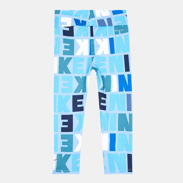 Nike Kids' Block Print Printed Leggings (Baby & Toddler) Blue image number 1