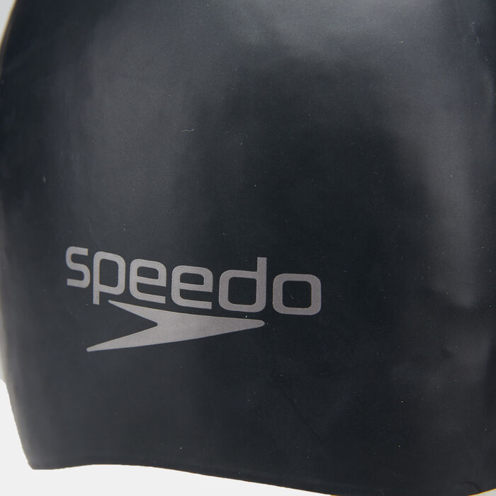 Speedo Plain Moulded Swimming Cap Black Speedo Plain Moulded Swimming Cap Black image number 2