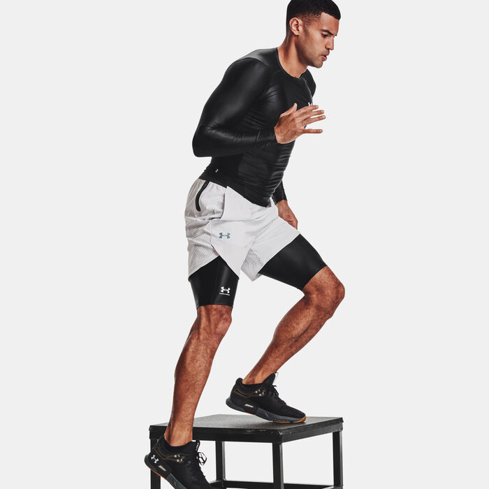 Under Armour Men's UA Iso-Chill Compression Long Shorts Black image number 4