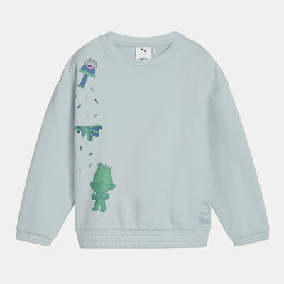 PUMA Kids' x Trolls Graphic Sweatshirt Blue PUMA Kids' x Trolls Graphic Sweatshirt Blue