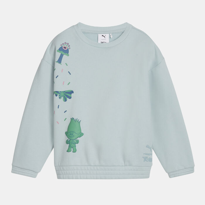 PUMA Kids' x Trolls Graphic Sweatshirt Blue PUMA Kids' x Trolls Graphic Sweatshirt Blue image number 0