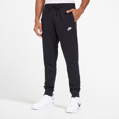 Nike Men's Sportswear Club Jersey Sweatpants Black Nike Men's Sportswear Club Jersey Sweatpants Black