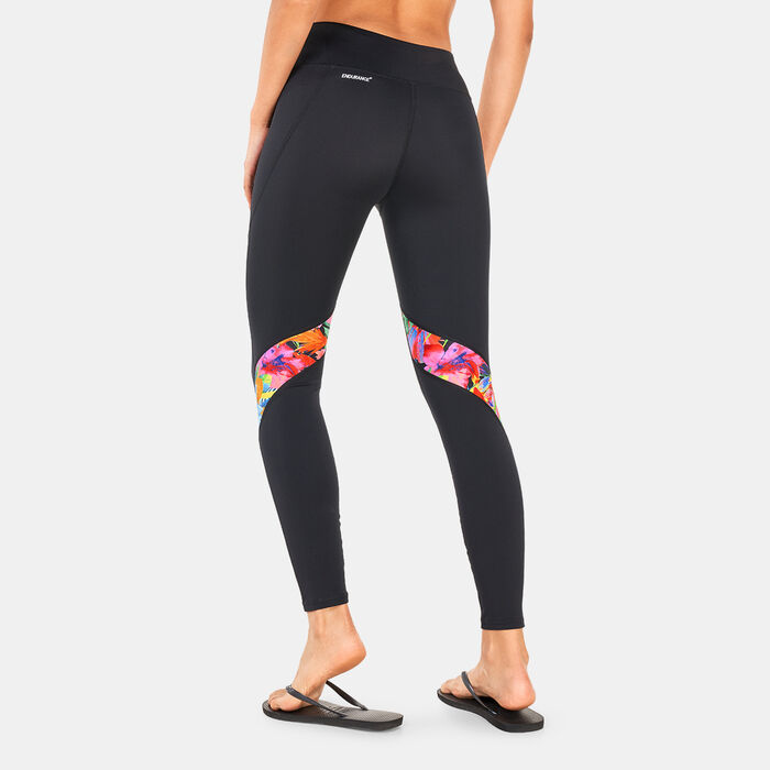 Speedo Women's Printed Leggings Black Speedo Women's Printed Leggings Black image number 1