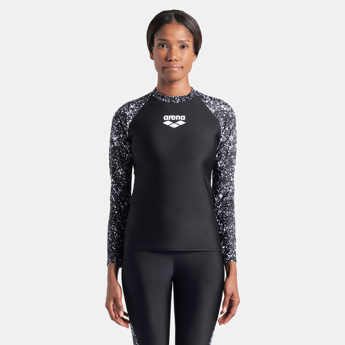 Arena Women's Modesty Long Sleeve Swimming Rashguard Black image number 0