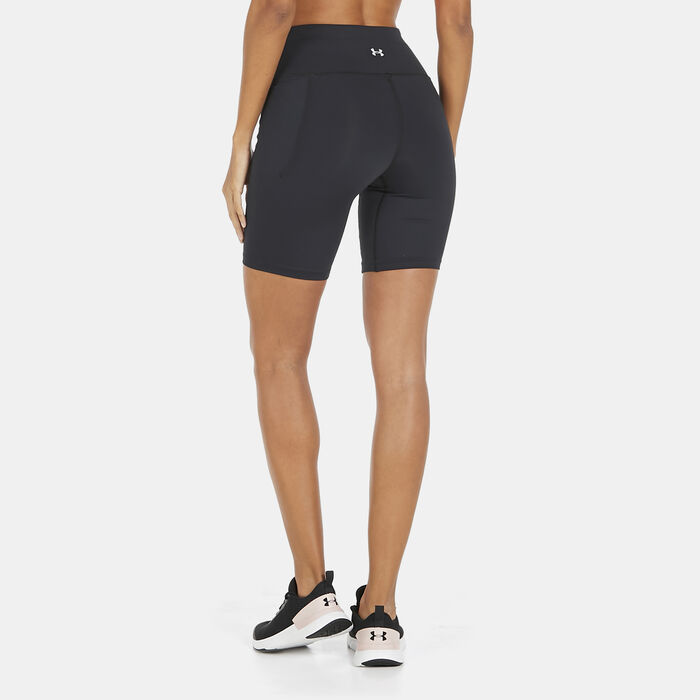 Under Armour Women's Meridian Bike Shorts Black Under Armour Women's Meridian Bike Shorts Black image number 1