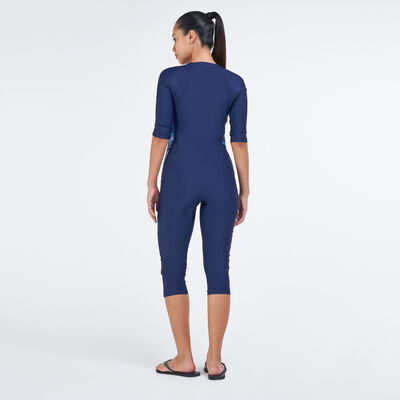 COEGA Women's 3/4 SlimKini One-Piece Swimsuit Blue