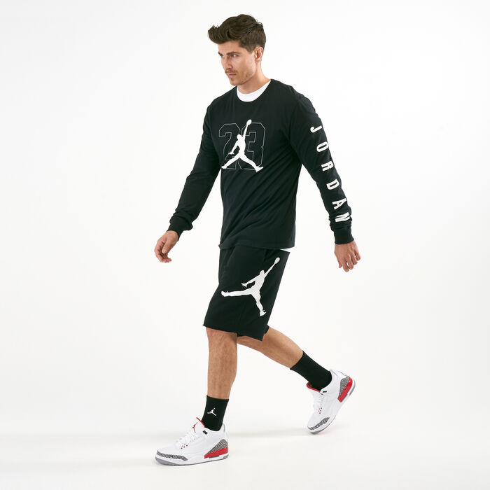 Jordan Men's Air Jumpman Fleece Shorts Black Jordan Men's Air Jumpman Fleece Shorts Black image number 2