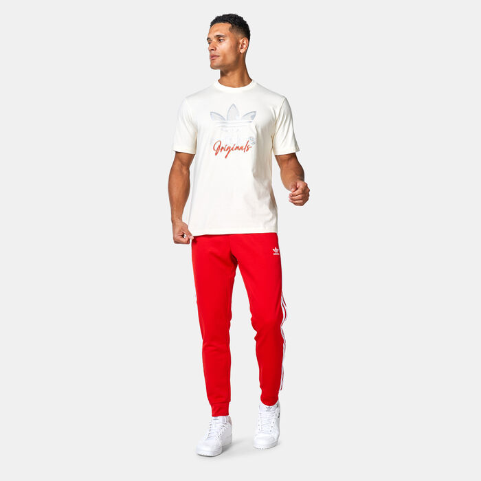 adidas Originals Men's Adicolor SST Track Pants Red image number 2