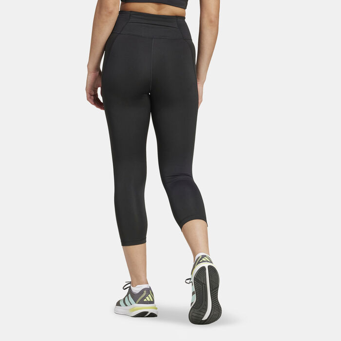 adidas Women's Own The Run 3/4 Leggings Black adidas Women's Own The Run 3/4 Leggings Black image number 1