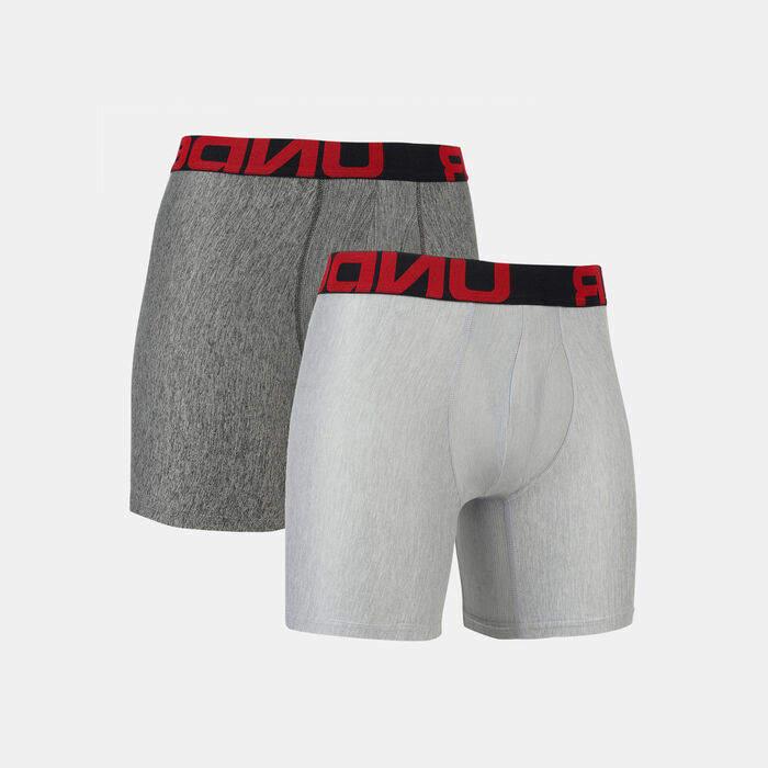 Under Armour Men's Tech™ 6-Inch Boxerjock® Boxers (2 Pack) Grey Under Armour Men's Tech™ 6-Inch Boxerjock® Boxers (2 Pack) Grey image number 2