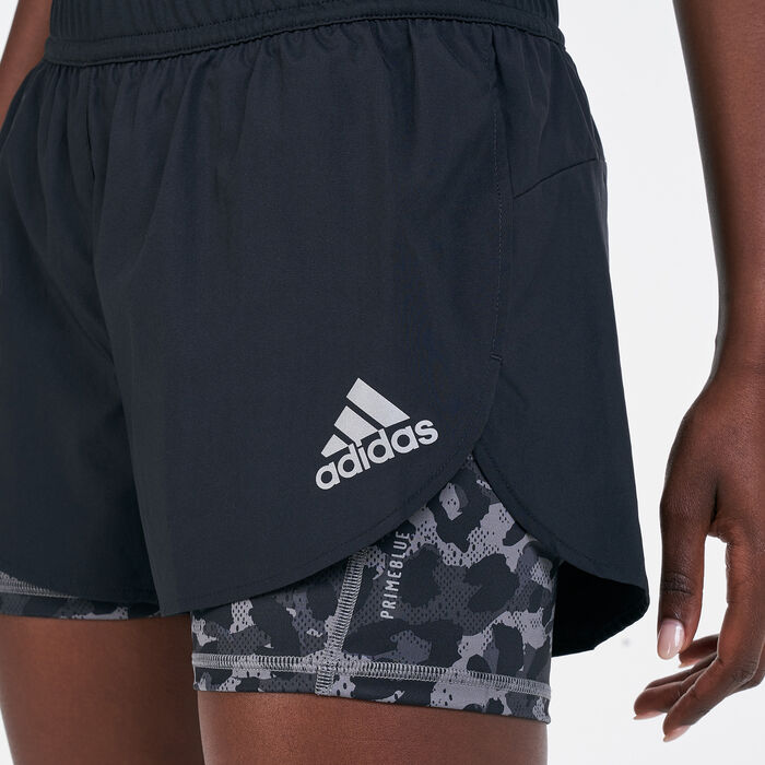 adidas Women's Fast Two-in-One Shorts Black adidas Women's Fast Two-in-One Shorts Black image number 3