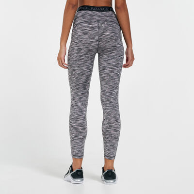 Nike Women's Pro Cropped Space-Dye Leggings Black Nike Women's Pro Cropped Space-Dye Leggings Black