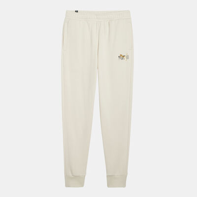 PUMA Men's Essentials+ Logo Lab Sweatpants Beige