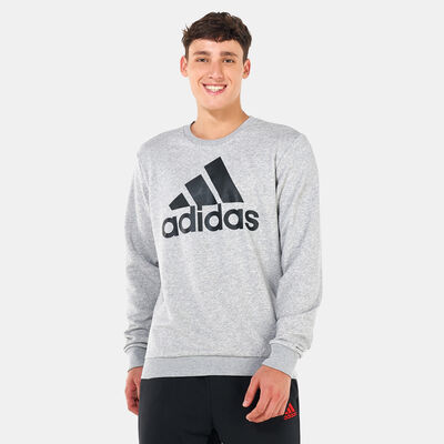 adidas Men's Essential Big Logo Sweatshirt Grey