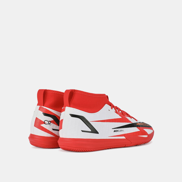 Nike Kids' Mercurial Jr. Superfly 8 Academy CR7 Indoor Court Football Shoe Red image number 2