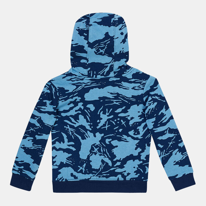 Nike Kids' Sportswear Club Camo Fleece Hoodie Blue Nike Kids' Sportswear Club Camo Fleece Hoodie Blue image number 1