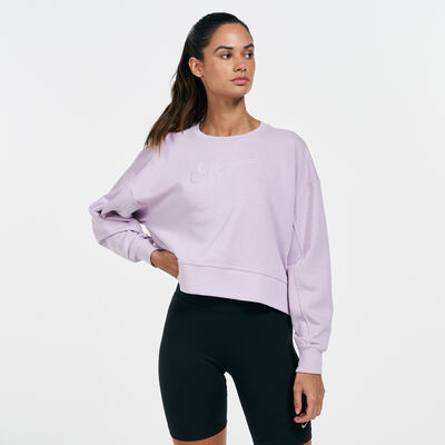Nike Women's Dri-FIT Get Fit Crew Sweatshirt Purple