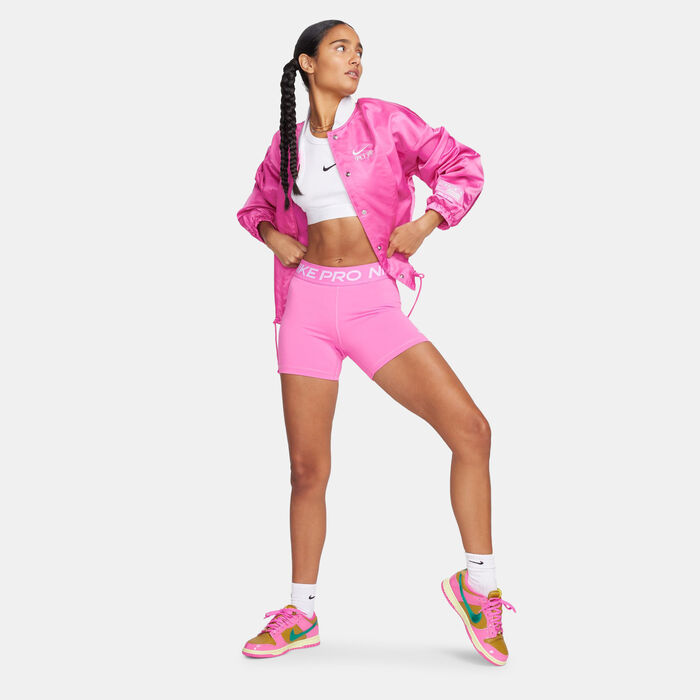 Nike Women's Pro 365 Training Shorts Pink image number 2