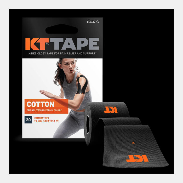 KT Tape Original Pre-Cut Kinesiology Tape (20 Strips) Black image number 0
