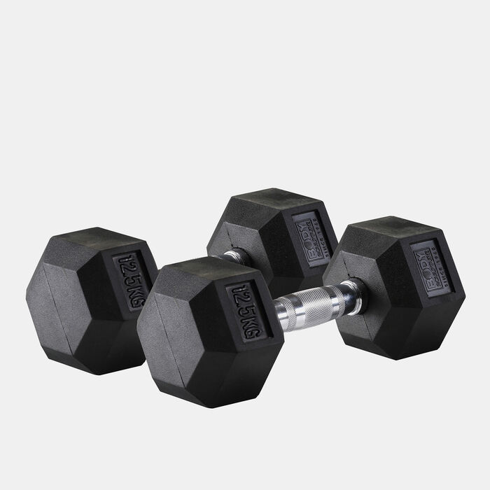 Body Sculpture Hex Rubber Dumbbell - 12.5Kg (1 Pair) Multi image number 0