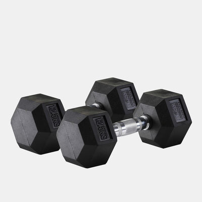 Body Sculpture Hex Rubber Dumbbell - 12.5Kg (1 Pair) Multi Body Sculpture Hex Rubber Dumbbell - 12.5Kg (1 Pair) Multi
