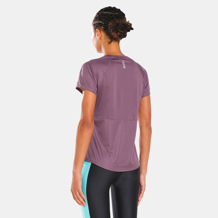 Under Armour Women's Speed Stride Short Sleeve T-Shirt Purple Under Armour Women's Speed Stride Short Sleeve T-Shirt Purple image number 1