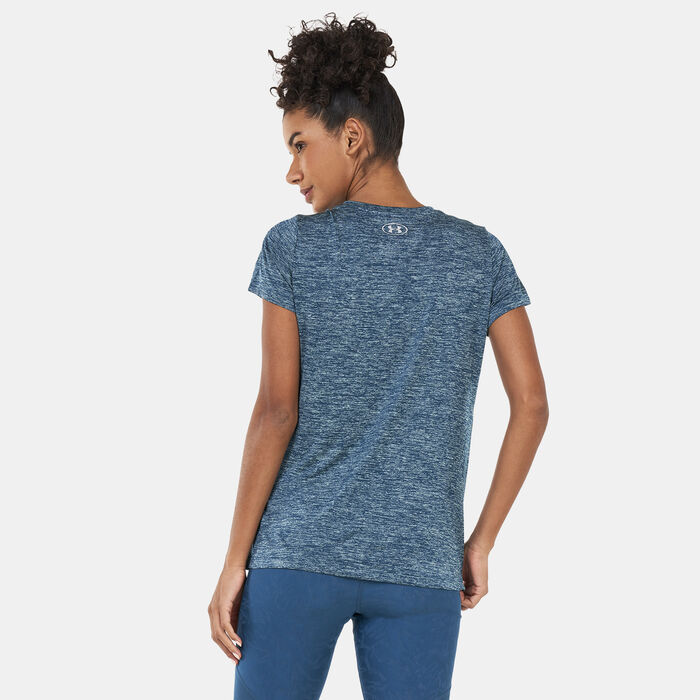 Under Armour Women's UA Tech™ Twist Box T-Shirt Green Under Armour Women's UA Tech™ Twist Box T-Shirt Green image number 1