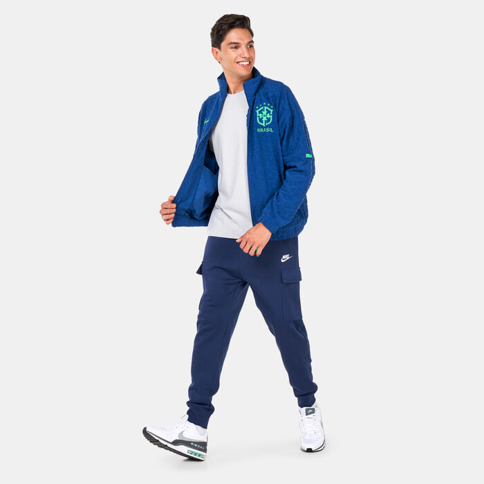 Buy Nike Men's CBF Solo Swoosh Track Jacket Blue in Qatar -SSS