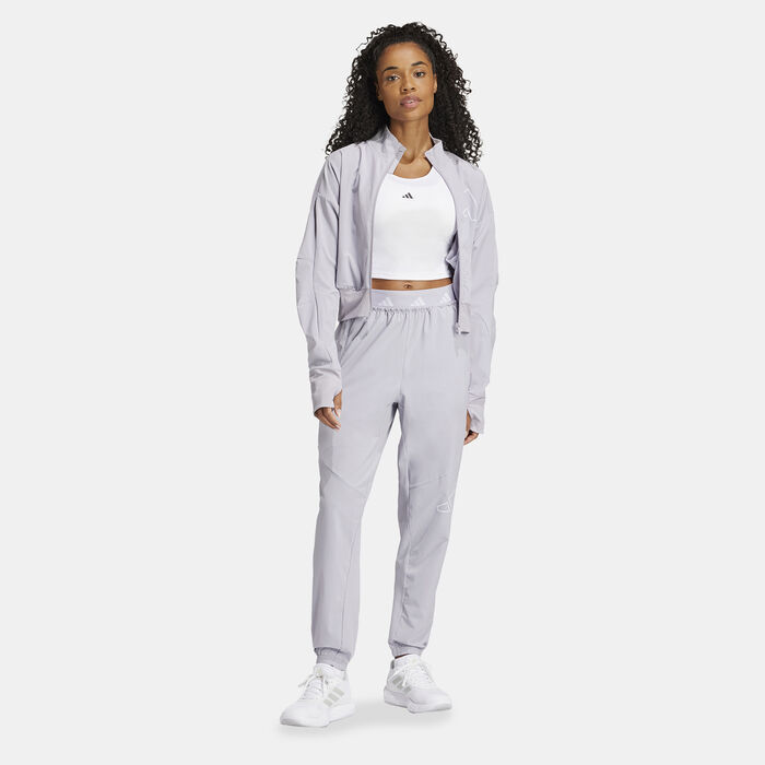 adidas Women's Full-Zip Training Jacket Grey image number 2