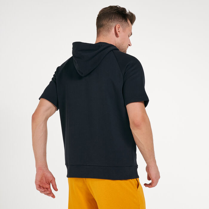 Under Armour Men's UA Rival Short Sleeve Hoodie Black image number 1