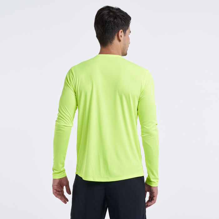 Nike Men's Dri-FIT Miler Running Top yellow Nike Men's Dri-FIT Miler Running Top yellow image number 1