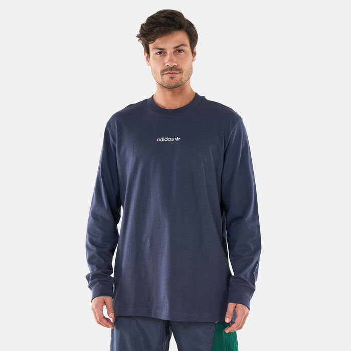 adidas Originals Men's Long Sleeve Graphic T-Shirt Blue adidas Originals Men's Long Sleeve Graphic T-Shirt Blue image number 0