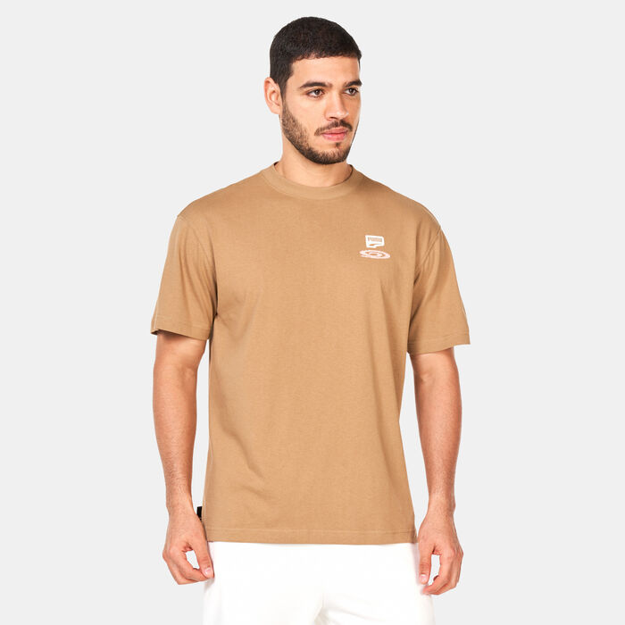 PUMA Men's DOWNTOWN Graphic T-Shirt Beige PUMA Men's DOWNTOWN Graphic T-Shirt Beige image number 0