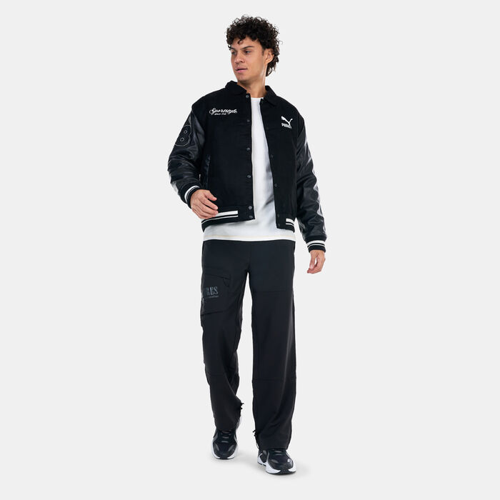 PUMA Men's TEAM Varsity Jacket Black image number 2